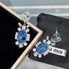 Miumi*u 杨超越同款水滴钻吊小乌龟水晶满钻耳环 商品缩略图2