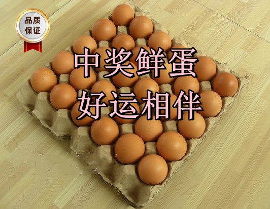 幸运抽奖专用鲜鸡蛋 30枚/约1850g 标准纸托装