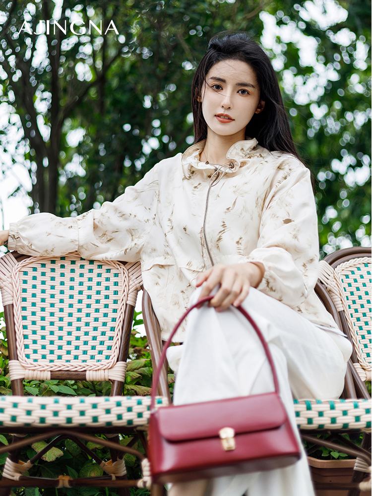 【踏青甄选价】阿菁娜夏季新款休闲真丝防晒外套A29X207058