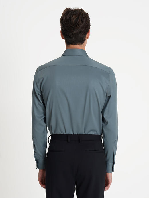 callisto绿色聚酯纤维混纺长袖衬衫 商品图4