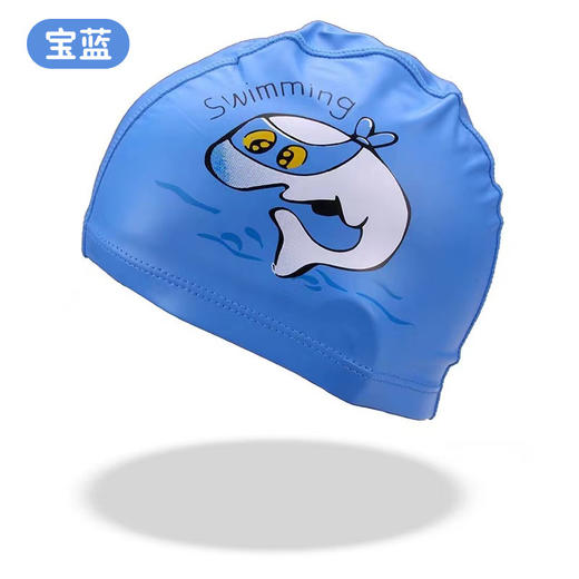 【硅胶防水 舒适不勒】新品儿童泳帽防水不勒头 4-14岁 PU涂层护发 游泳帽 卡通时尚儿童-QQ 商品图4