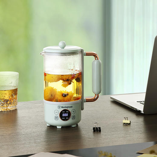 【美国西屋0.6升养生壶】Westinghouse西屋养生壶电水壶迷你养生杯办公室便携一体式保温煮茶器热水壶0.6L 商品图1
