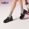 Safiya/索菲娅2024英伦风复古玫瑰扣漆皮圆头百搭粗跟乐福鞋 SF43112087 商品缩略图7