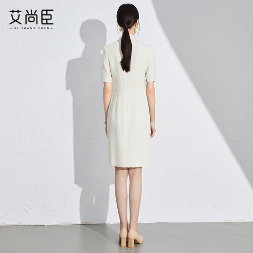 艾尚臣短袖职业西装连衣裙2024年夏季新款时尚售楼部美容院工作服 商品图4