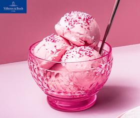 【VilleroyBoch 德国唯宝】进口波士顿系列 水晶玻璃碗 玫瑰色 430ml