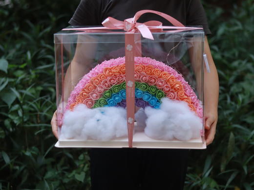 永生花生日礼物【云端彩虹桥小号】PE玫瑰花礼盒玫瑰花礼花送女生朋友花店送货上门 商品图5