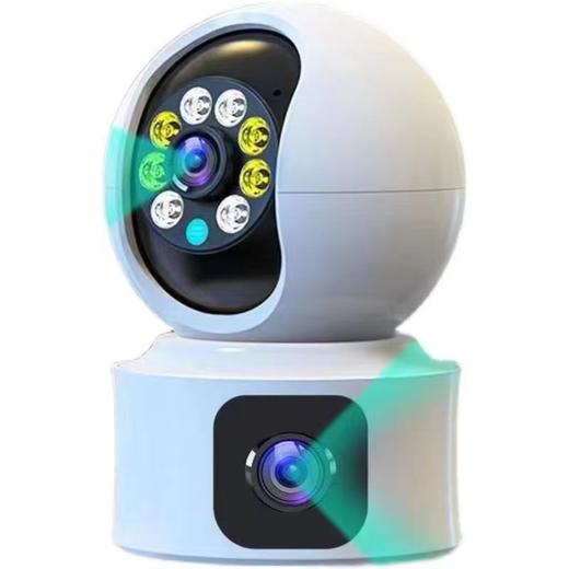 【无线智能，AI人形追踪】小房间才能体现大智慧，智能双画面全彩双目摄像机，安心看家护院，AI人形追踪、远程通话、入侵报警、一键远程蓝牙，全彩惊双目；360°旋转，离线断电照常监控！ 商品图8