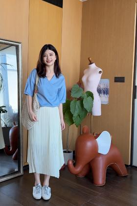 噢蜜ooomeooov领香蕉袖上衣