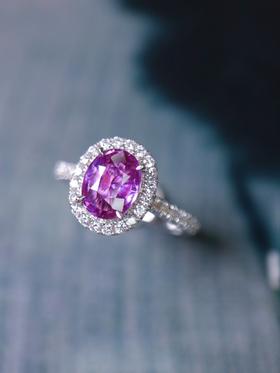 1.52ct 4.16g 蓝宝石戒指