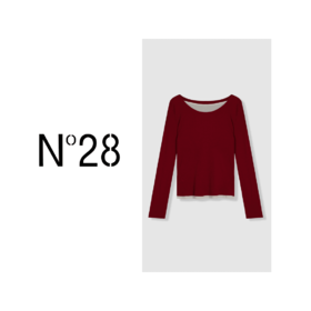 【破价】N°28 百搭正肩显瘦长袖毛衫假两件打底衫上衣9A31T257