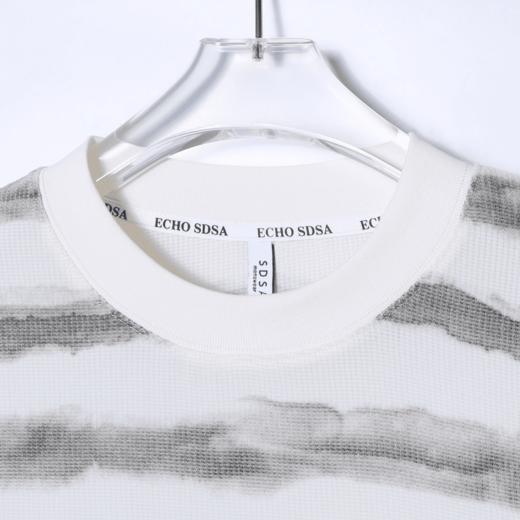 T1503新款时尚印染条纹男士T恤潮流百搭休闲上衣宽松复古小众T恤 商品图3