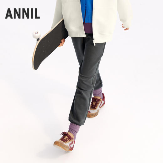 【超舒衣·休闲单裤】男女运动风卫裤柔滑轻盈秋季新款安奈儿童装实体店同款AM436863 商品图2