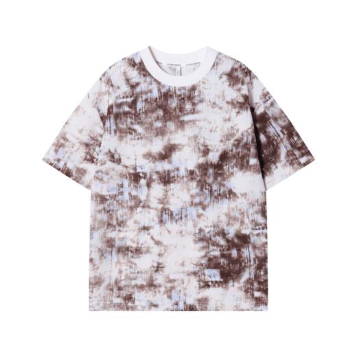 T1509夏季新款时尚扎染百搭男士短袖潮流休闲宽松上衣百搭针织T恤 商品图1