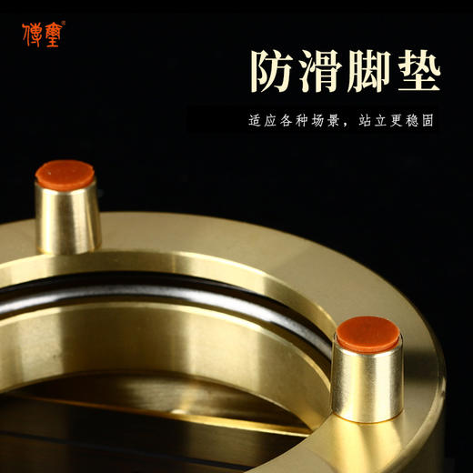 传玺牌全新篆刻黄铜印床基础款圆形360度旋转 夹石固定精抛光刻床 商品图2