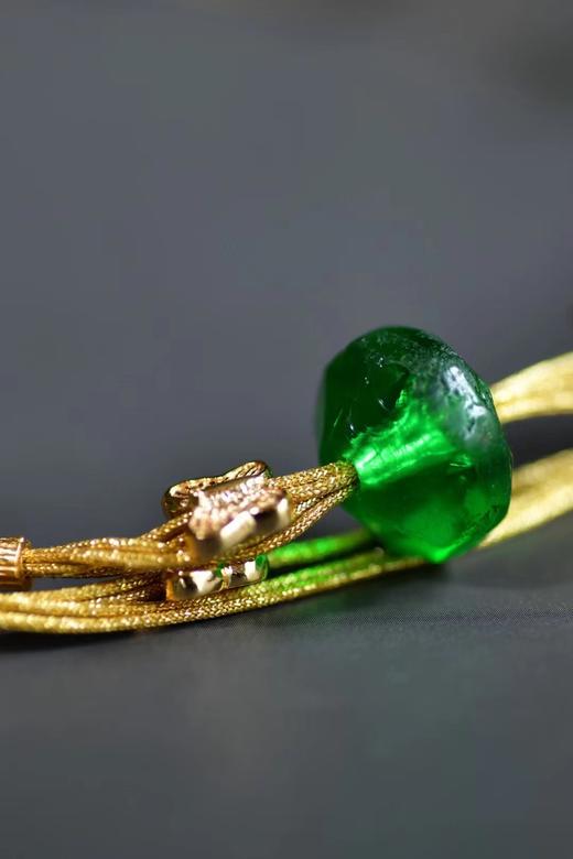 捷克绿琉璃金管长项链 商品图4