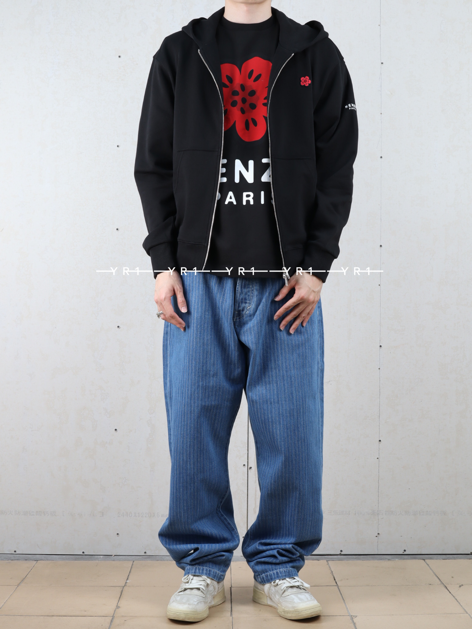 Boke Flower Full Zip Hoodie-99J