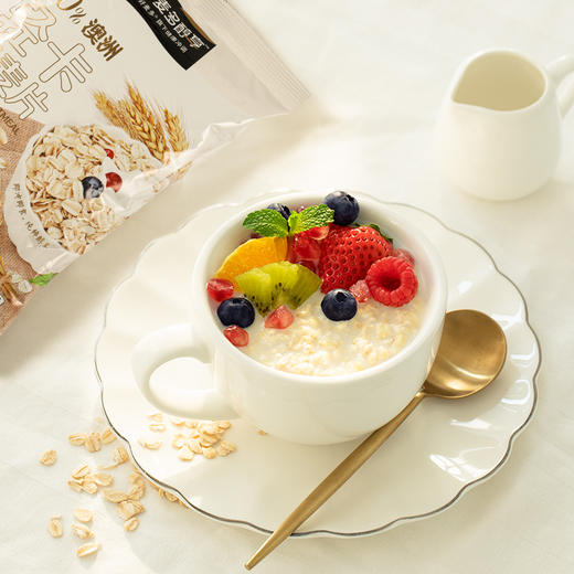 【代餐佳选】好麦多 100%全谷物粥糯燕麦片 2袋装 408g*2 商品图5