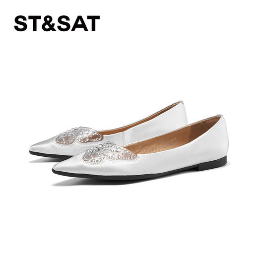星期六闪钻蝴蝶尖头平底单鞋SSC3111275 商品图5