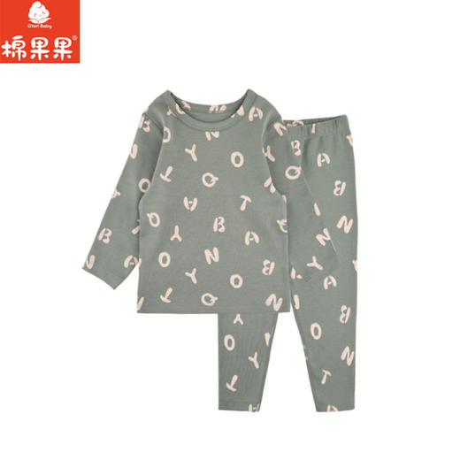 棉果果秋季新品内衣有机棉纱5A抗菌莫代尔男童80-130码套头套装M311302424528 商品图2