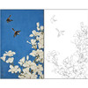 于非闇花鸟工笔画白描底稿《玉兰双雀》临摹勾线高清打印稿HS35 商品缩略图0