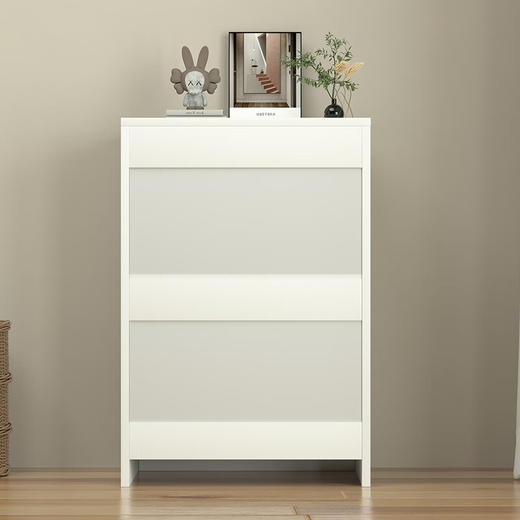 HMJIA 四斗柜抽屉柜客厅卧室玩具柜储物柜抽屉式收纳柜暖白色G-C13004W  1678247 商品图2