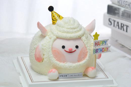 DongDong羊 （帽子/蜡烛随机色）6英寸 可可爱爱没烦恼，又是元气满满的一天～纯动物奶油芒果+布丁  羊的毛是白巧克力，毛绒质感 商品图2