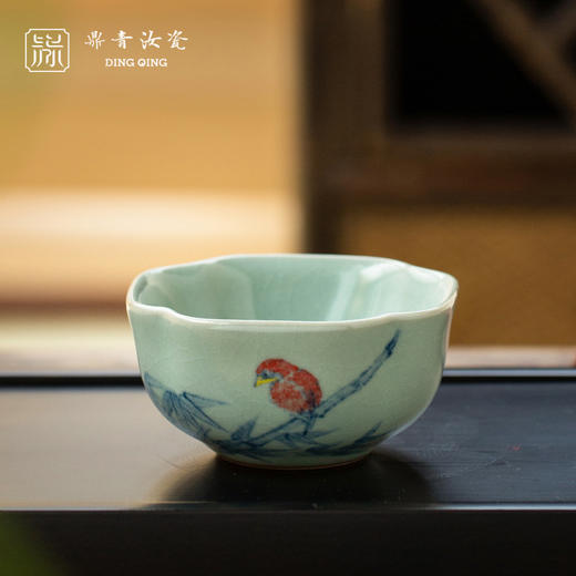 问鼎鼎青系列菱式方杯（清歌）（缺货） 商品图0