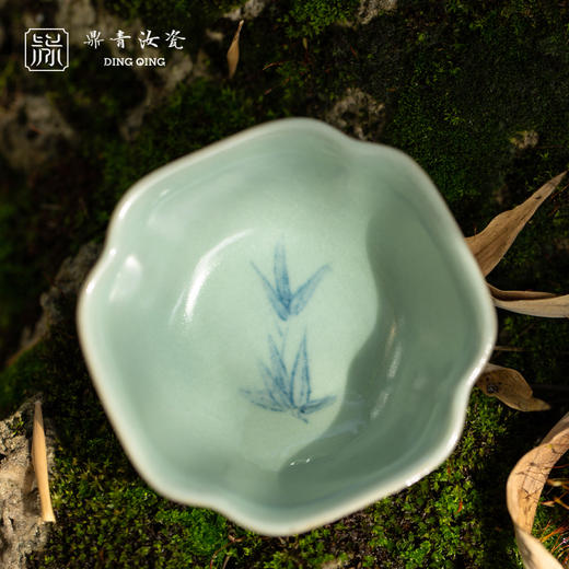 问鼎鼎青系列菱式方杯（清歌）（缺货） 商品图1