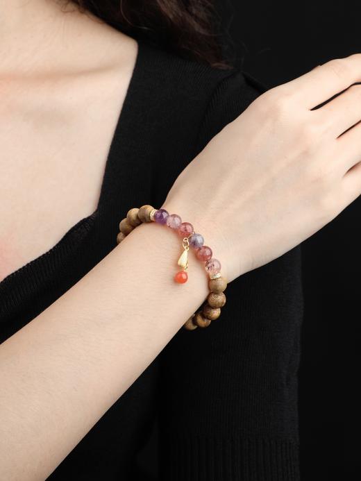 0.9奇楠超八水晶手链天然沉香创意首饰 商品图3