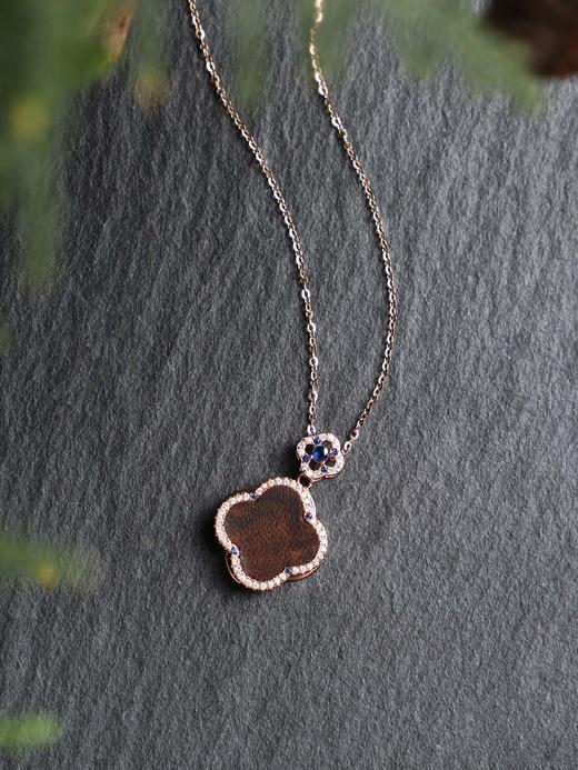 四叶草沉香项链天然沉香香薰创意首饰 商品图1