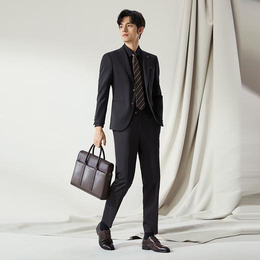 【婚礼季/高端系列】柒牌西装男士套装秋冬新款商务休闲暗条纹含羊毛西服	127C70140 商品图3