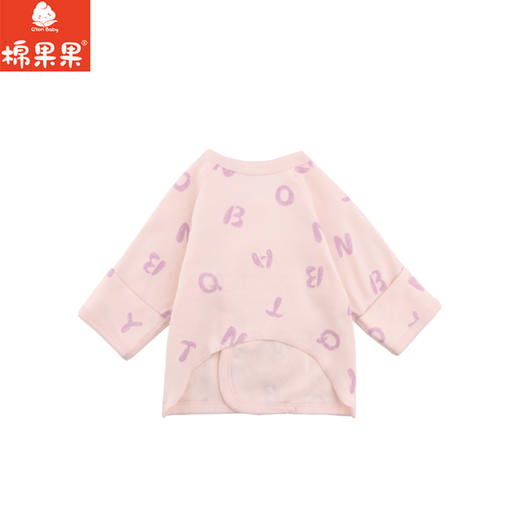 棉果果秋季新品内衣有机棉纱5A抗菌新生儿女童长袖半背衣M321110224495 商品图1