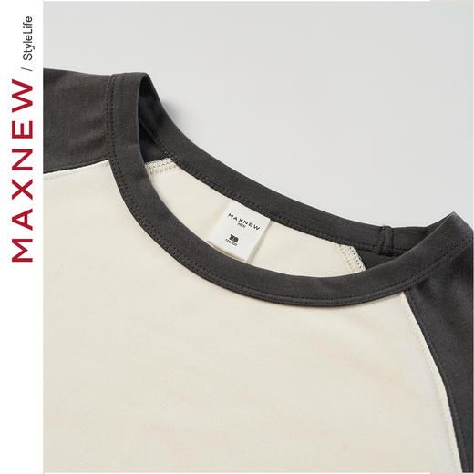 【家居】拼色插肩袖长袖T恤1N3417103 商品图3