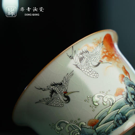 问鼎鼎青系列澜清盖碗（六鹤同春）（缺货） 商品图3