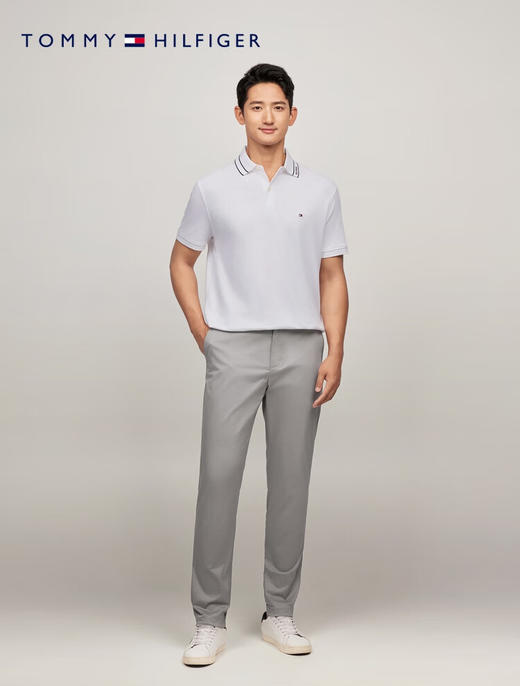 TOMMY 短袖POLO衫男  MW35612-YBR 白色. 商品图1