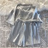 【青春的感觉❗️休闲运动套装】夏季新款，棉质面料 柔软舒适透气，亲肤不扎肉，多巴胺色系 百搭显活力❗️休闲运动套装女百搭宽松时尚外穿短袖短裤两件套开学季Y 商品缩略图1