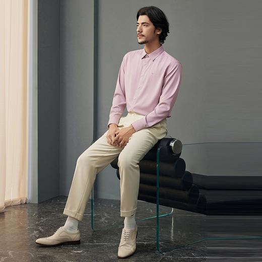 【婚庆系列】柒牌男士长袖衬衫2024秋季新款绣花烫钻新郎婚宴衬衣	127A70850 商品图3