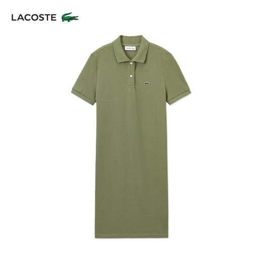 Lacoste法国鳄鱼女装新款纯棉舒适休闲短袖连衣裙直筒裙EF7767-10 商品图0