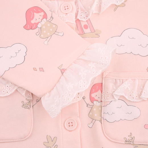 棉果果秋季新品内衣有机棉纱5A抗菌女童90-130码对开套装M321304424504 商品图4