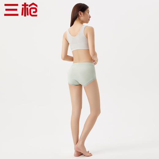 Threegun三枪 【肌理棉】中腰女士三角内裤（1条装）-40966B011 商品图11