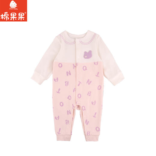 棉果果秋季新品女童内衣有机棉纱5A抗菌对开哈衣连体衣M321722224499 商品图1