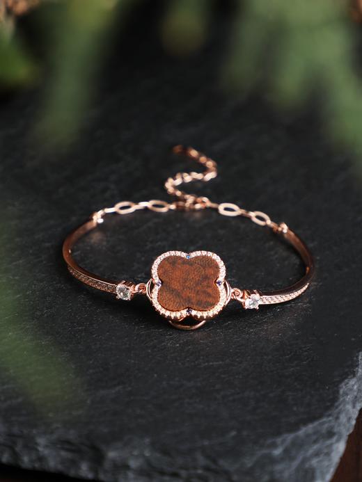 四叶草手链天然沉香香薰创意首饰 商品图1