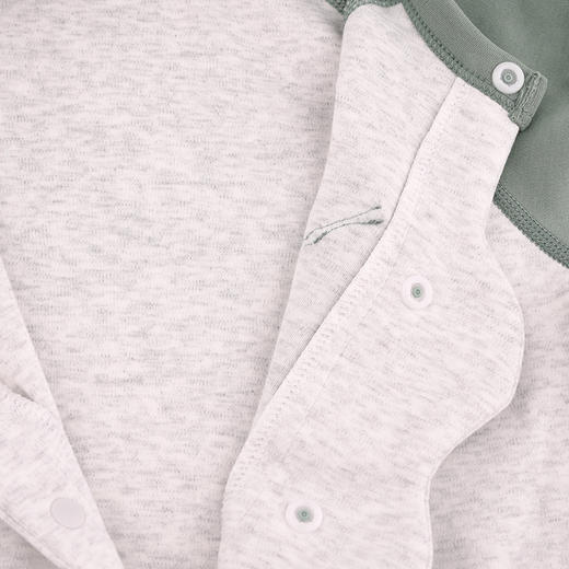 棉果果秋季新品内衣有机棉纱5A抗菌男童莫代尔对开哈衣连体衣M311722424525 商品图5