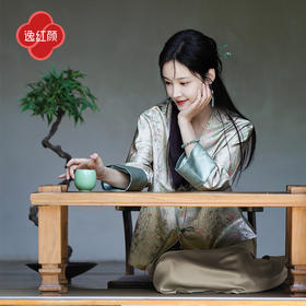 逸红颜明月优选#23姆米非遗工艺宋锦新中式外套「烟翠」