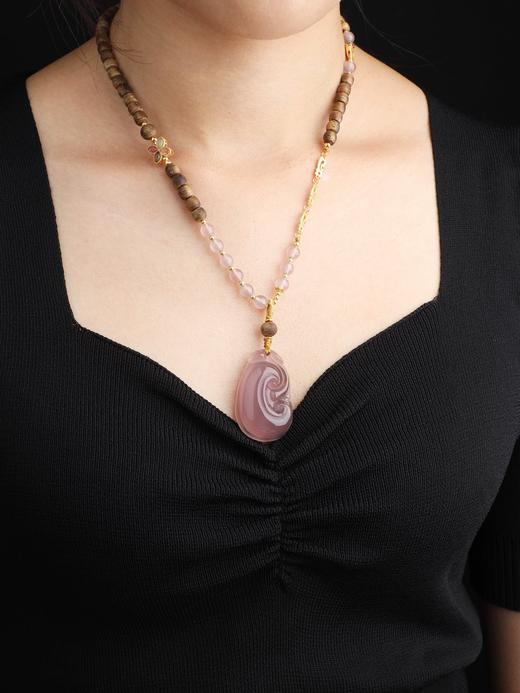 紫玛瑙如意项链天然沉香创意首饰 商品图1