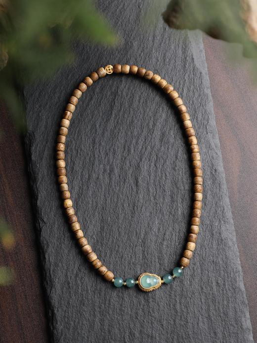 0.6鼓珠翡翠双圈手串天然沉香创意首饰 商品图2