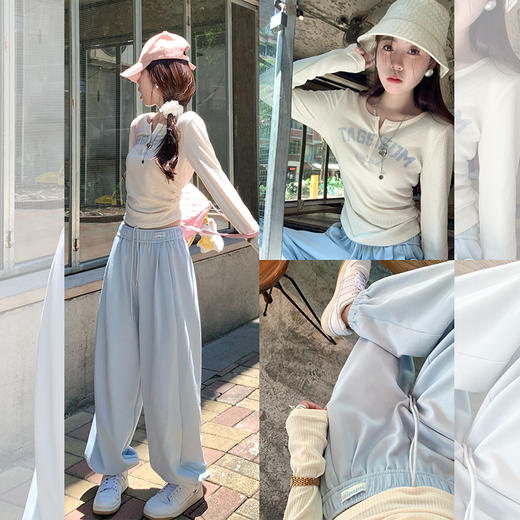 <曾小咸推荐>微信粉丝秒杀专场 仅此今天 活动结束下架【解锁甜酷】2色字母印花打底衫 日常119.99/件 立减60 秒杀59.99/件！！ 商品图5