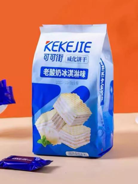 A可可街威化老酸奶冰淇淋味饼干（300g） 商品图0