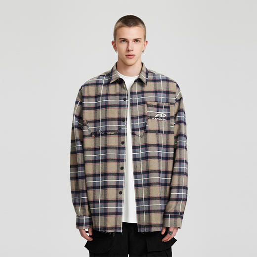 A chock结构拼接开春衬衫 商品图0