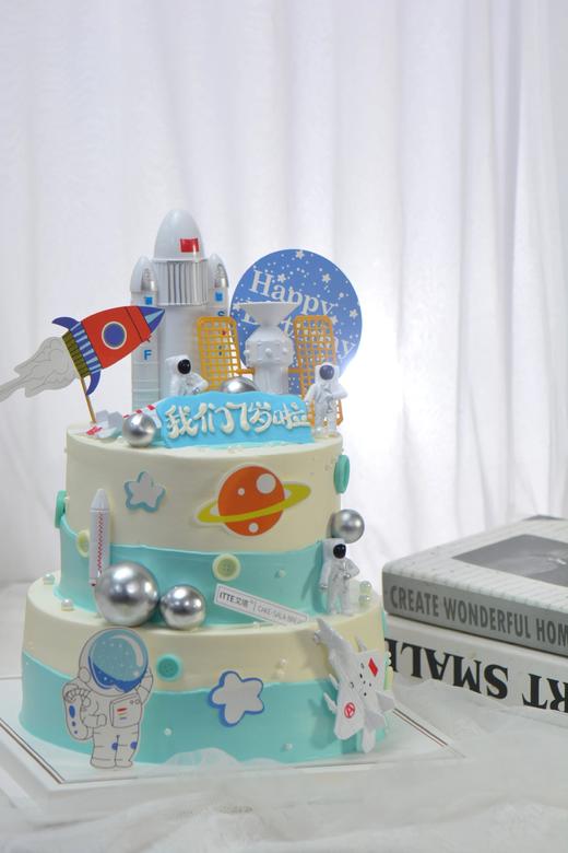 太空宇航员 （单/双层）下单备注几岁 无备注默认生日快乐 商品图3